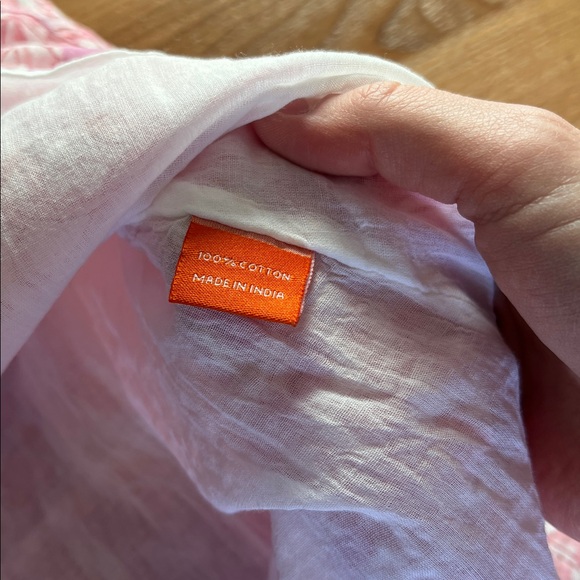 Oliphant Cinched Flirty Mini Dress in Malta Pink Cotton Tie Waist - Picture 13 of 14